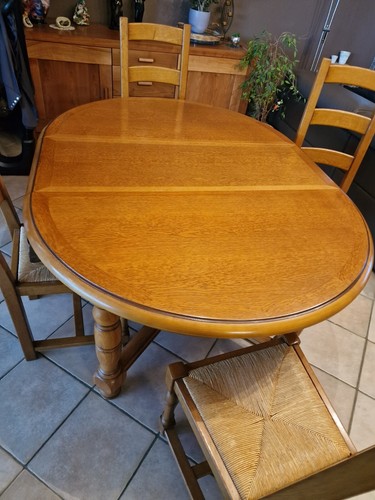 Table ronde avec rallonge - table,