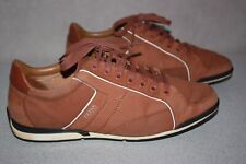 HUGO BOSS Sneakers Cuir Microfibre Marron Clair T 42 TBE