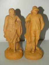 2 JOLIS SUJETS TERRE CUITE PECHEURS BRETONS RENNES Marqués BEAUGRAND Collection