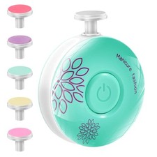 Brencco Lime à ongles électrique pour bébé avec six têtes de broyage intercha...