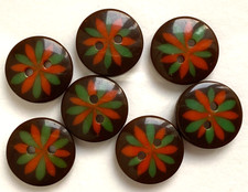 Lot de 7 boutons 13,5 mm