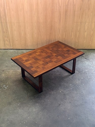 1960s parquetry coffee - , table
