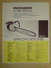 PIONEER CHAINSAW, 1971 MODEL