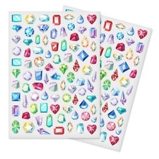 Gommettes Pierres précieuses stickers 170 autocollants créatif scrapbooking