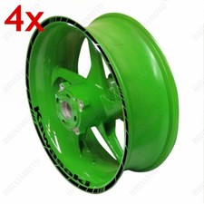 Wheel Bandes And Inner Rim Stickers Ninja pour Kawasaki Racing Black