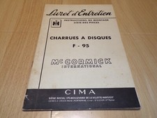 Livret entretien " Charrues à disques F-95 Mc Cormick " 1953