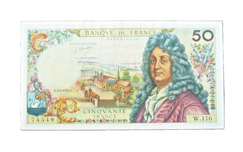 Billet francs racine - de,