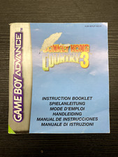 NOTICE SEULE Donkey kong country 3 EUR Nintendo Game boy Advance Gameboy