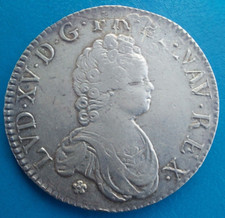 Louis XV écu vertugadin 1718