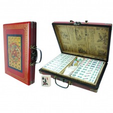 Coffre Mah-Jong Chine - Rouge - Petit Environ 23x16x5cm