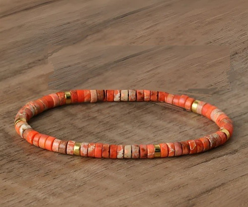 Bracelet perles jaspe - perles,