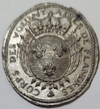 Révolution Française Médaille Plaque Corps Des Volontaires De Flandres