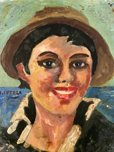 Peinture huile panneau bois - huile,