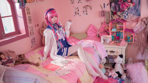 Anime minato aqua pink hair - pink,