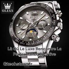 Montre De Luxe Pour Hommes, Mécanique Automatique Chronographe Lumineux, Étanche