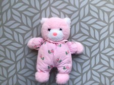 Doudou Ours fleurs vintage