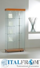 Vitrine avec Motorisés Rotation des étagères et Lumières H187x77x40 cm Italfrom