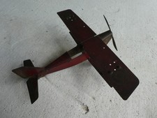 avion grand format . tole . MECCAVION . GRAND BIPLAN . meccano.