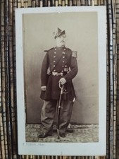 Cdv, François Berthoud militaire avec son sabre. Photo Poncy, Paris