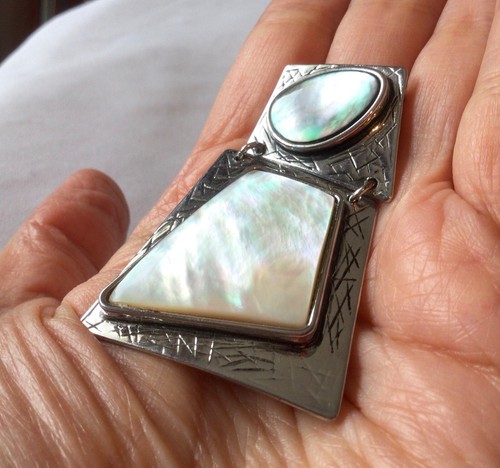 Lot pendentifs nacre pierre - lot,