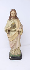 ANCIEN CHRIST PLATRE PEINT 42