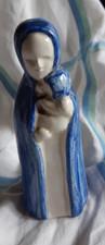 STATUETTE CERAMIQUE VIERGE ENFANT JESUS HAUT  12CM JEANNE LEVEQUE? OU AUTRE