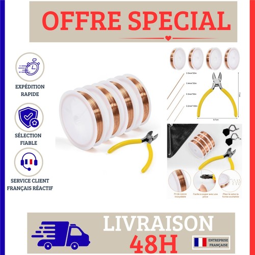 Fil cuivre émaillé 4 - fil, de