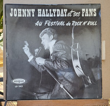 D - Johnny Hallyday et ses "FANS"  25 CM Fra 1961 LANGUETTE Trés Rare CADRE NOIR