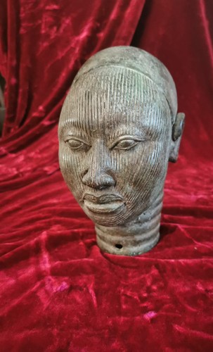 Tête ifé bronze bénin - bronze,