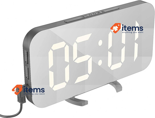Réveil led miroir - réveil,