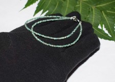 Rond chrysoprase pierre argent