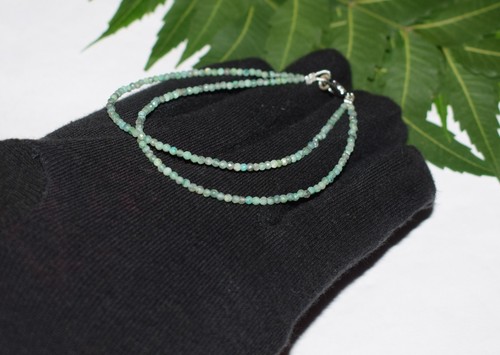 Rond chrysoprase pierre argent