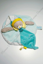 Doudou plat rond ours beige - doudou,