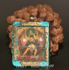 2.1" Nepal Tibet Bronze Inlay
