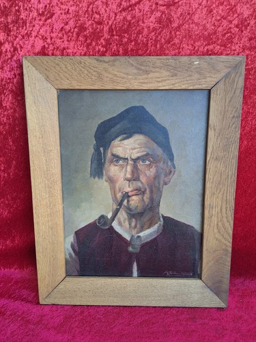 Beau vieux tableau homme avec - tableau,