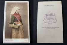 Maje, Brest, Bretonne de Plougastel Vintage albumen print CDV.