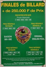  Affiche Billard 1991-92