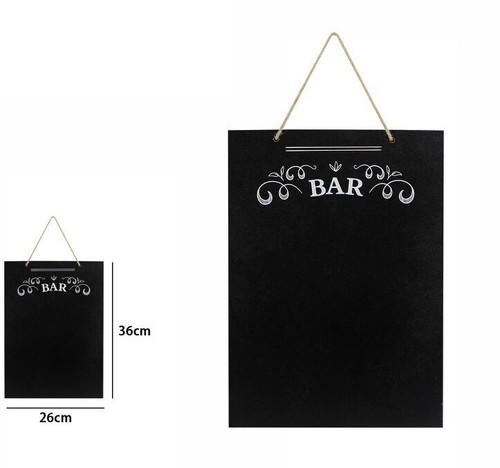 Tableau bois ardoise bar - ardoise,
