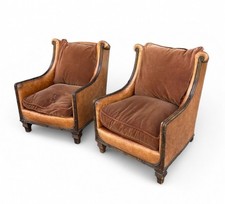 Paire fauteuils cuir - fauteuils,