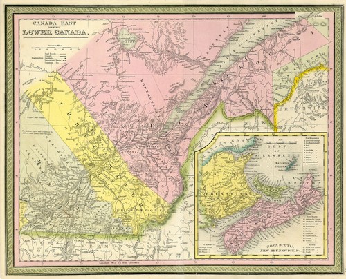 1850 mitchell map eastern - map, of