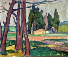 Georges MARCHOU (1898-1984) Huile HST tableau provence Nabis Fauve Ancien