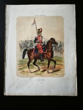 Lithographie -LALAISSE  Empire Français Garde impériale - Lanciers