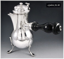 J. L. PIOT : Rare grande Cafetière en Argent massif XVIIIème GRENOBLE 1775-81