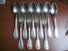 Lot de 6 cuillères + 4 fourchettes en métal argenté ERCUIS poinçonné