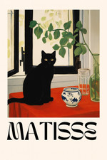 AFFICHE POSTER - Henri Matisse - Chat noir sur nappe rouge - A3