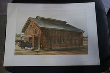 lithographie XIXe architecture