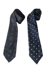 N19/ 2 Cravates homme polyester Tergal Le Grillon Vintage 60 2 ties