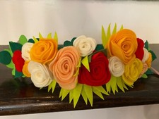 Little Miss Marmalade Flower Crown headpiece. Never Worn. Adjustable.