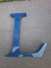 Lettre enseigne métal - métal, bleue