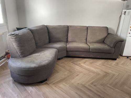 Canapé angle marron gris - d'angle, marron/gris